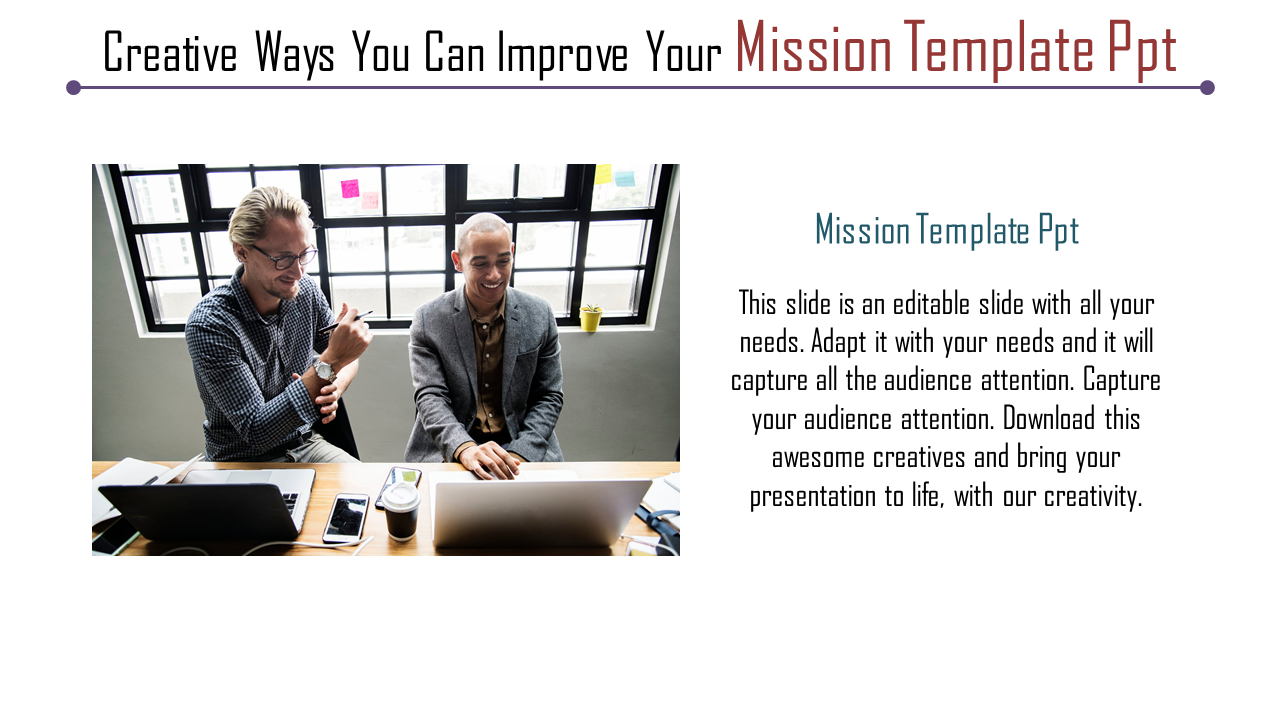 Buy Portfolio Mission Template PPT Presentation